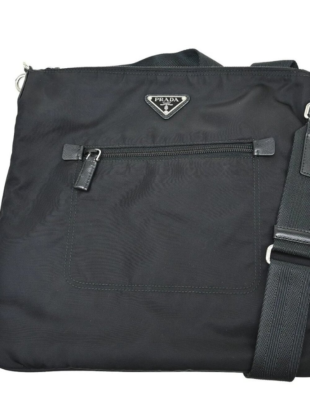 Prada Black Nylon Shoulder Bag 165 NQ09508